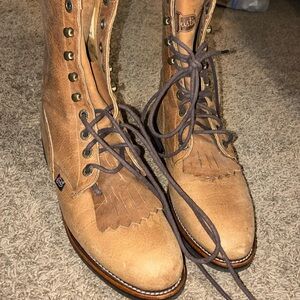 Justin Boots Brown Leather Western Boots